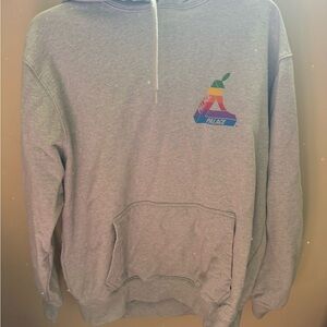 PALACE Multicolor Apple Logo Gray Hoodie